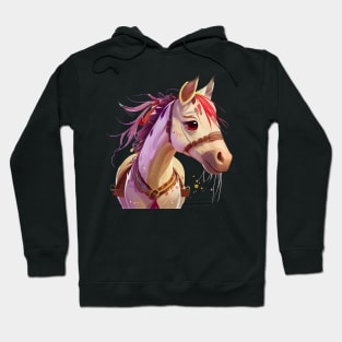 Colorful Fjord Horse Artwork 26 Hoodie